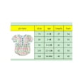 thumbnail image 4 of aturustex Toddler Baby Girls Sweet Bubble Romper 0-24M Infant Short Sleeve Babydoll Bodysuits Round Neck Plaid Romper Newborn Fashion Loose Casual Daily Summer Clothes, 4 of 7