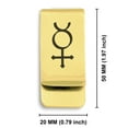 thumbnail image 2 of Stainless Steel Mercury Alchemy Symbol Classic Slim Money Clip Credit Card Holder, 2 of 2