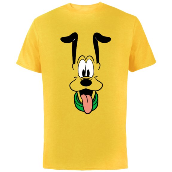 Disney Pluto Big Face Ears Up - Short Sleeve Cotton T-Shirt for Adults -Customized-Sunflower