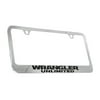 jeep wrangler unlimited chrome plated metal license plate frame holder