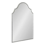 Kate and Laurel Leanna Modern Arched Wall Mirror, 20 x 30, Silver, Stunning Glamorous Decorative Mirror with Arch Shape and Soft Scallops and Slim Frame