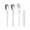 Silver, variant on JGJJUGN 4-Piece Stainless Steel Cutlery Set, Metal Dining Utensils, Dessert Coffee Stirring Spoon, Small Spoon, Spoon, Fruit Dessert Fork, Ideal for Home, Parties, and Gifts