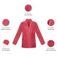 thumbnail image 4 of Panda Uniform by HeedFit Men's Lab Coat, 3 Pockets, Button Front, 31", 8XL, Red., 4 of 6