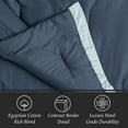 thumbnail image 5 of Hotel Style 3-Piece Navy/Light Blue Egyptian Cotton-Rich Blend Luxury Comforter Set, Full/Queen, 5 of 9