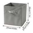 thumbnail image 2 of Square Foldable Storage Bins, 10.6 X 10.6 X 11 Inch | Non-Woven Fabric Cube Organizer Box With Handles, Open Top Closet Shelf Storage Container For Clothes Toys Books (Dark Gray), 2 of 2