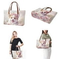 thumbnail image 2 of ZUXONGSY Corgi Daisy Flower Print 2 Pieces Purse and Wallet Set for Women Portable Top Handle Tote Bag Shoulder Bag with Lightweight Cash Wallet for Shopping Work Business, 2 of 5