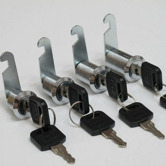 4PCS Cabinet General Tubular Cam Lock Key Set,Removable Cylinder Tumbler Desk Drawers Tool Box Chest Locks Replacement