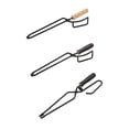 thumbnail image 3 of Pince à Feu Portable Manche en Bois Robuste Résistant à la Chaleur Pince de Cueillette de Bois de Chauffage Activité Extérieure Barbecue Pince pour Foyer Outils Type 2 avec Ressort, 3 of 8