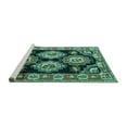 thumbnail image 2 of Ahgly Company Machine Washable Indoor Rectangle Persian Turquoise Blue Traditional Area Rugs, 4' x 6', 2 of 4