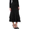 thumbnail image 4 of INSPIRE CHIC Women's Ruffle Fishtail Skirt High Waist Bodycon Elegant Cocktail Skirts S Black, 4 of 6