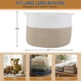 thumbnail image 5 of Home-Complete Extra-Large Rope Basket for Laundry, Blankets, and Toys, Natural, 5 of 8