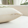 thumbnail image 3 of Fancy Homi Set of 2 Boho Moss Green Decorative Throw Pillow Covers 18x18 Inch for Couch Bed Sofa Indoors, Modern Farmhouse Holiday Home Decor, Soft Cotton Line Forest Green Retro Square Cushion Case, 3 of 6
