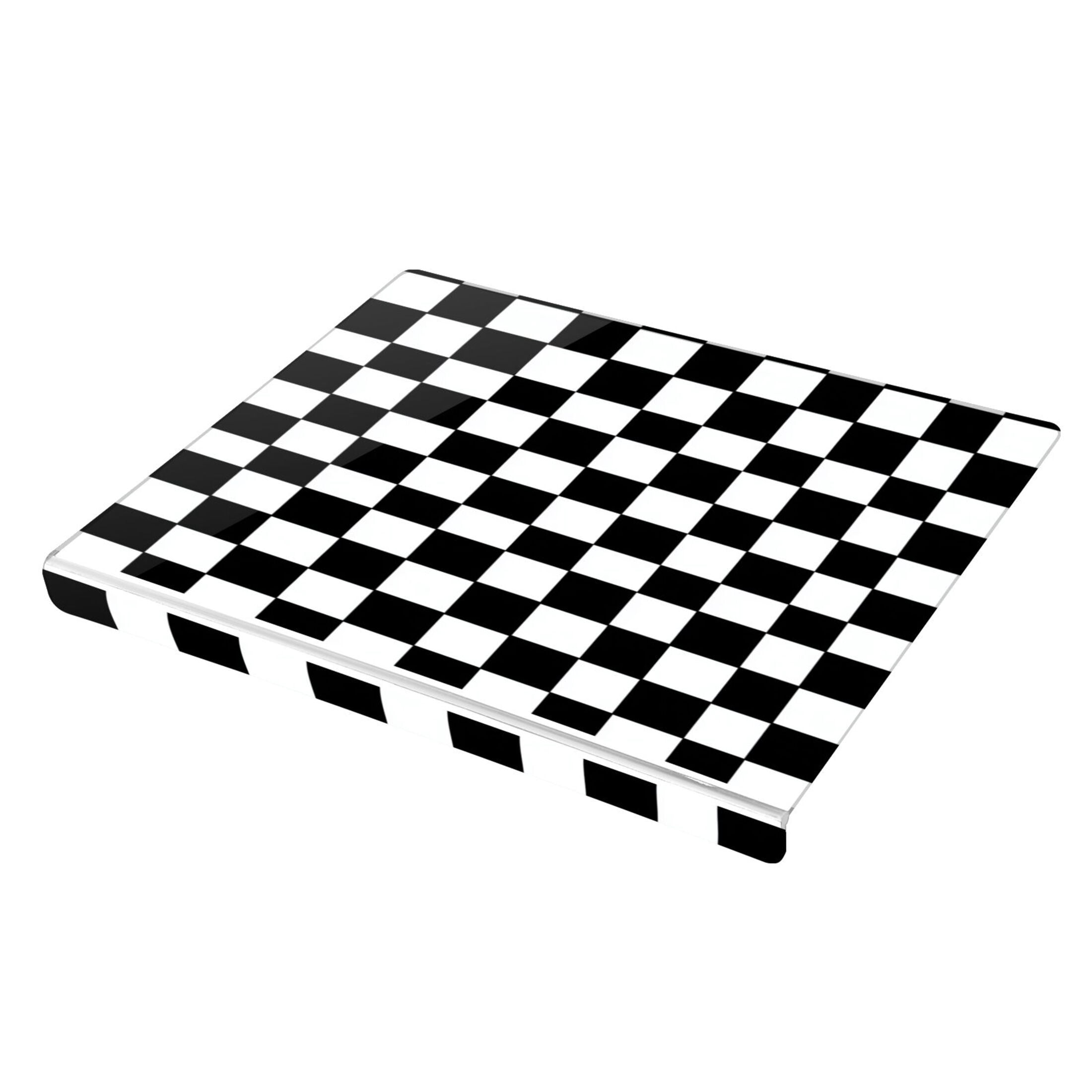 13.4" x 16.5" Food-Grade Acrylic Cutting Board Non-Slip Kitchen Chopping Board Classic Black-and-white Checkered Pattern