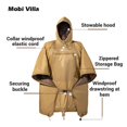 thumbnail image 6 of Mobi Garden, Poncho Sleeping Bag, Wearable Hooded Thermal Cape, Outdoor Warm Hooded Camping Quilt,  3 in 1 Sleeping Bag, 20D Ultralight Waterproof Fabric, For Home/Office/Camping/Traveling, 6 of 16