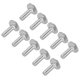 thumbnail image 1 of Pernos de Carro, Perno de Cuello de Carro, Cabeza Redonda, Cuello Cuadrado, Acero Inoxidable 304 M6x20mm 20 pcs, 1 of 4