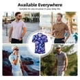 thumbnail image 5 of Rateoe crystal Skull flower star Pattern Men's Short Sleeve Polo Shirts, Golf Polo Shirts Short Sleeve Performance Moisture Wicking Dry-Medium, 5 of 6