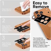 2-Pack Anti-Reflection Camera Lens Protector for iPhone 17 Pro , Easy Installation, Anti-Scratch,9H Hardness,98% Ultra Clarity,Maintains Original Lens Design – Orange