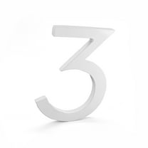 Montague Metal Products 6" White Floating or Flat Modern House Numbers 0-9 - 3