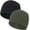 2 Black & Army Green, variant on 100% Cotton Skull Caps for Men Women Breathable Night Cap Sleep Hats Soft Lightweight Running Beanie Helmet Liner