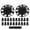 Black, variant on CROSSDESIGN Front Wheel Covers Hub Axle Semi Plastic ABS Pair 33mm Nut Covers 1-Pair Hub Cap