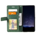 thumbnail image 4 of For Samsung Galaxy S25 Edge 5G Wallet Phone Case With Card Holder Magnetic Closure Folio Splicing PU Leather Flip Case,Green,For Galaxy S25 Edge 5G, 4 of 7