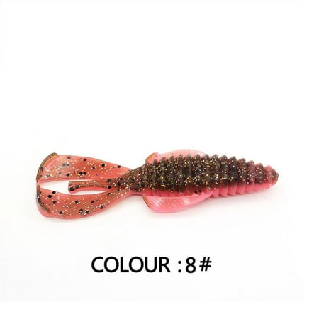 10PCS Fishing supplies 8cm/4.5g Soft Lure Worm Soft Shrimp Silicone Jigs Wobbler Pesca Worms T-Tail Bait Fishing