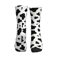 thumbnail image 2 of Men's Cow Spots Print Novelty Athletic Socks Women's Digital Printing Funky Patterned Crew Socks, 2 of 7