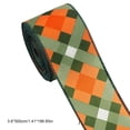 thumbnail image 3 of Cadancy Thanksgiving Ribbon 15ft Plaid Pattern Fabric Ribbon Wired Edge for Gift Wrapping Crafts Bow Making Wreath Seasonal Handmade Project Fall Decor, 3 of 6