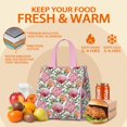thumbnail image 5 of Pioneer Flower Floral Print Pattern Insulated Lunch Bag for Women & Adults,Large Portable Soft Cooler Lunch Bag,Thermal Food Storage Tote with Pearl Cotton,8.66L,8.75x5.75x9.5 Inch, 5 of 6