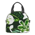 thumbnail image 3 of ZNDUO Reusable Lunch Box, Adjustable Shoulder Strap Vintage Green Flower Pattern Lunch Bag, 3 of 8