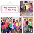 thumbnail image 6 of Wowstyle 2 Pairs Leg Warmers for Women 80s Ribbed Knit Leg Warmer Pack for Ballet Dance Figure Skating Yoga Party Neon, 6 of 7