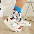 thumbnail image 3 of 6 Pairs Colorful Novelty Crew Socks Soft Cotton Funny Patterned Casual Crazy Dress Socks for Men,Women and Teens, 3 of 12