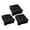 Black, variant on Blazing Needles 916X16SQ-T-6CH-MS-JV 16 in. Solid Microsuede Square Tufted Chair Cushions, Java - Set of 6