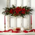 thumbnail image 4 of Nearly Natural Poinsettia & Berry Centerpiece, 4 of 6