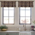 thumbnail image 3 of LALILO Kitchen Curtain Valance With Ethnic Aztec Ornament Boho Rod Pocket Window Curtain 52"x 18" Set of 2, 3 of 5