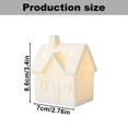 thumbnail image 3 of Desktop Decor Ceramic Christmas Village Houses With Light White Porcelain House Figurine Rustic Decor For Home Table Bookshelf Christmas Tree Tower, 3 of 3