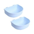 thumbnail image 2 of perfeclan 2x Crate Dog Bowls Water Feeder Dish Easily to Mount Slow Feeding for Wire Cages or Crates for Birds Small Dogs Rabbit Cat Pets Blue, 2 of 9