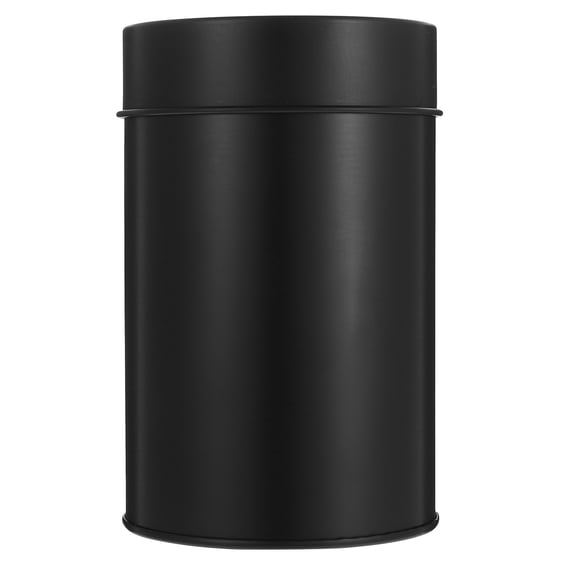 PAMINGONO Black Tin Canisters with Lids, 1 Set, 4.7x3x3 Inches, Kitchen Storage Containers for Pantry and Food Organization