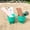 Teal, variant on Atefa Beach Cup Holder with Pocket, Multi-Functional Sand Cup Holder for Beverage Phone Sunglasses Key, Beach Accessory Drink Sand Coaster, 2-Pack, Navy
