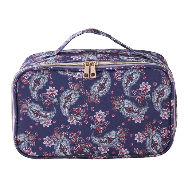 Bolsa vacía para fichas de Mahjong americano, estuche de viaje organizador para juegos de mesa. Azul oscuro