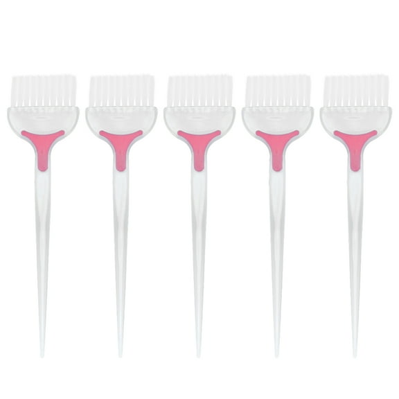 Yardwe 5Pcs White Hair Dye Applicator Brush Durable for Hair Coloring Treatment Professional Salon Home Use