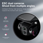 E88 Drone with HD Dual Camera, Mini Drone Foldable RC Quadcopter with Brushless Motor, Toys Gifts for Kids and Adults Beginners, Black