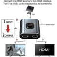 thumbnail image 3 of Hdmi Switch 4k Hdmi Splitter - Gana Prime Aluminum Bi-directional Hdmi Switcher 1 In 2 Out (single Display) Or 2 Input 1 Output, Supports 4k 3d Hd 108, 3 of 5