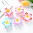 thumbnail image 4 of 2 pinzas para el pelo con forma de flor hawaiana de 8 cm, accesorios para la cabeza, horquilla acrílica con forma de cangrejo, decoración para fiestas de cumpleaños y bodas, 4 of 6