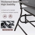 thumbnail image 4 of Walsunny 2 Person Outdoor Glider Bench, Patio Loveseat Rocking Chair with Powder-Coated Steel Frame and Breathable Textilene Fabric for Porch Backyard Garden, Gray, 4 of 8