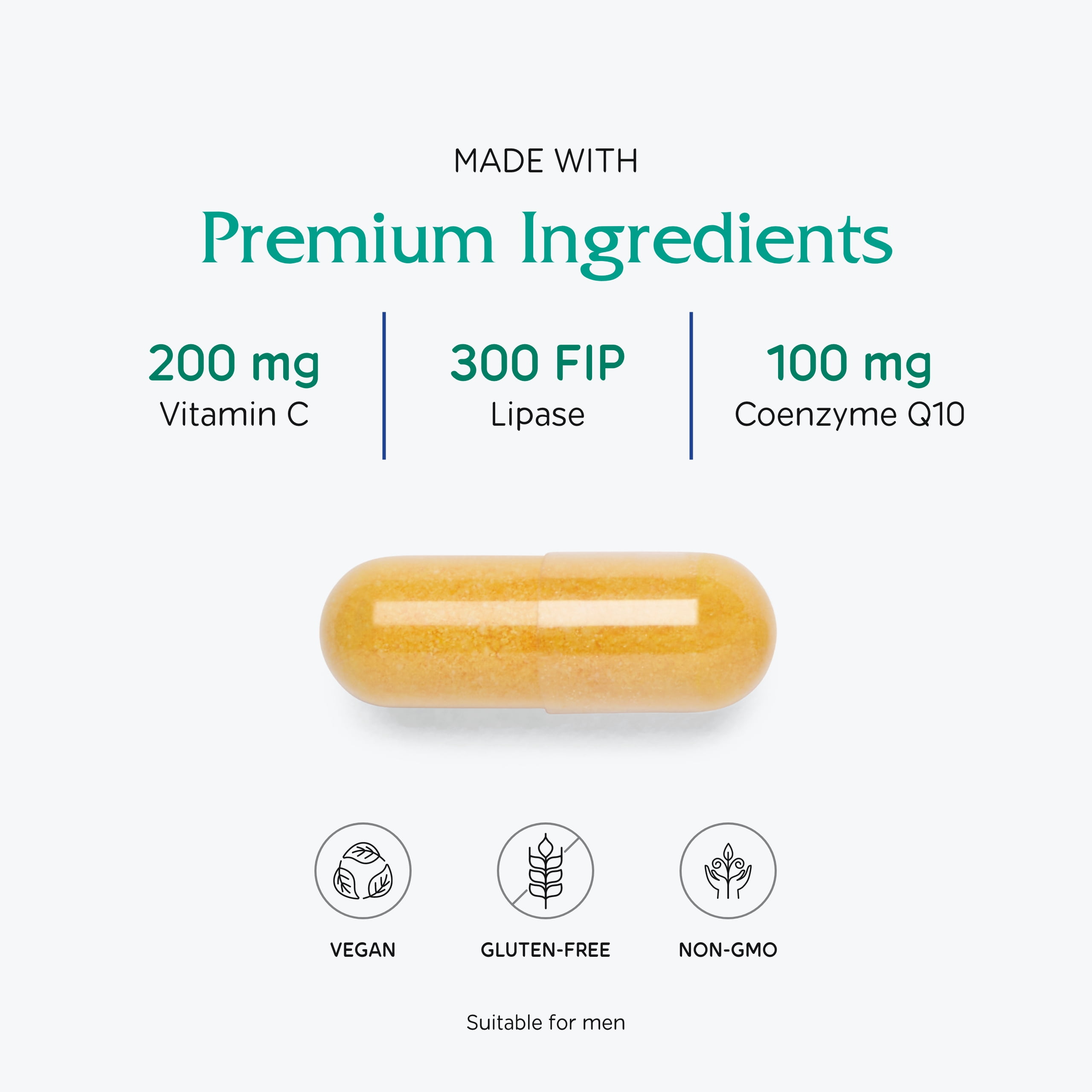 Vitanica Coq10 Extra, Natural CoQ10, 100mg, Non-GMO, Vegan, 60 Capsules