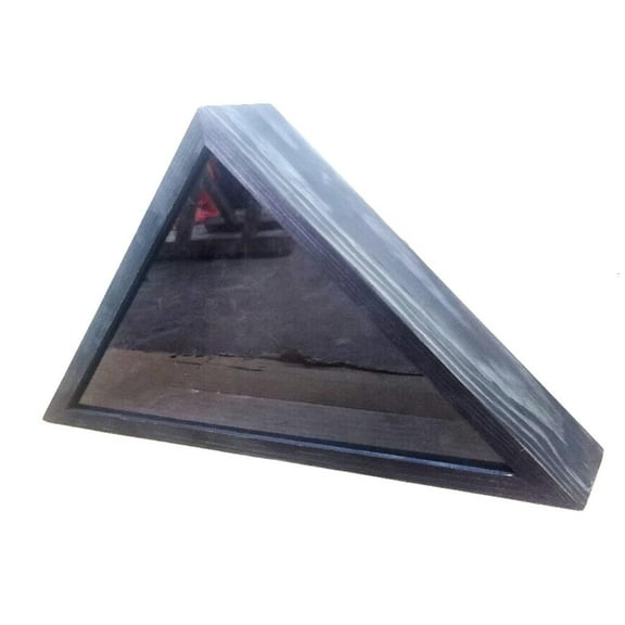 Necvior Wood Flag Box with Transparent Glass Front for Veterans and Collectors Flag Display Case Flag Holder Triangular Box