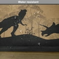 thumbnail image 6 of Ambesonne Dinosaur Place Mats Set of 4, Prehistoric Wilderness, Standard Size, Pale Brown Orange Black, 6 of 6