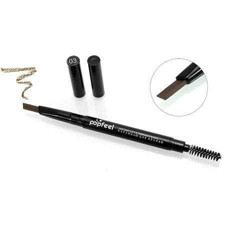 Natural Eye Kit 2in1 Rotating Eyebrow Pencil Double Tips Waterproof Long Lasting 24 Hours Natural Pigment Brown Eyebrow Kit ()