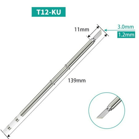 

(KU) T12 Electric Soldering Iron Tips For Hakko fx951 DIY Soldering Station Kits